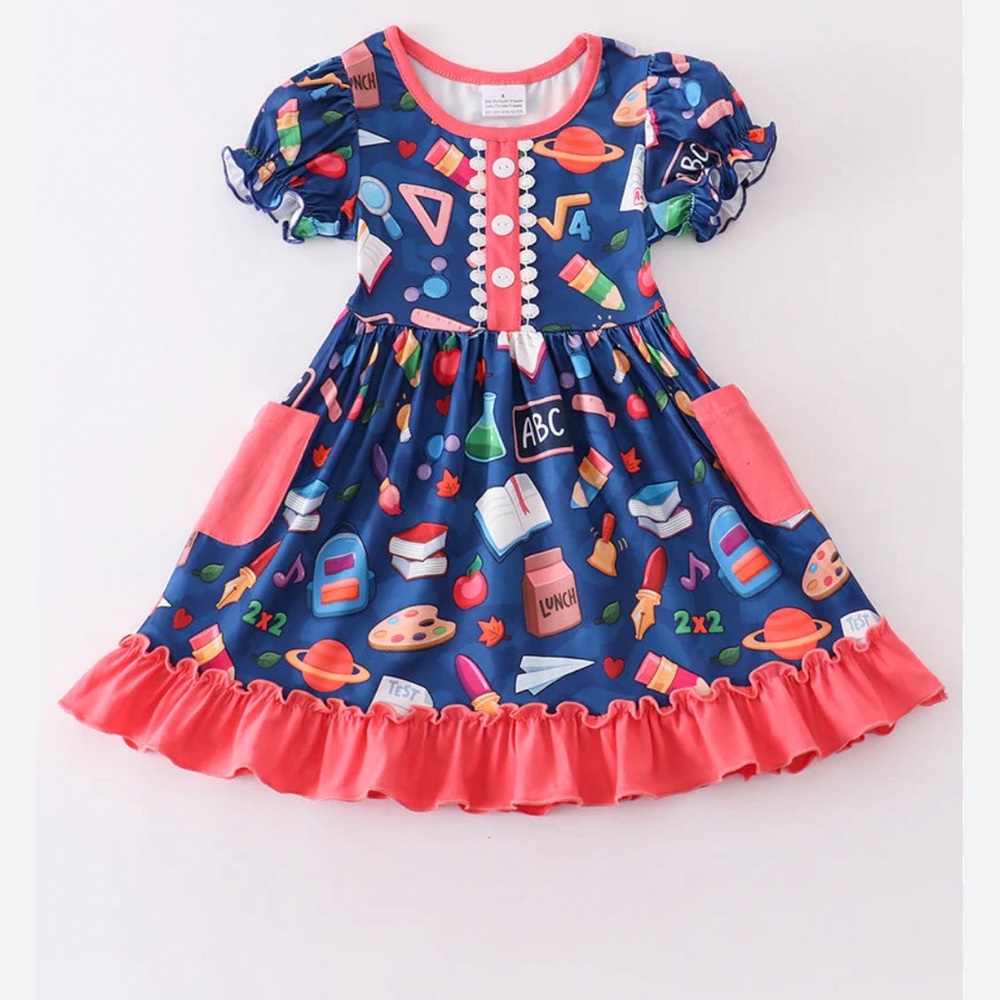 Dash of Glitter girls Back To School Dress Size 5/6